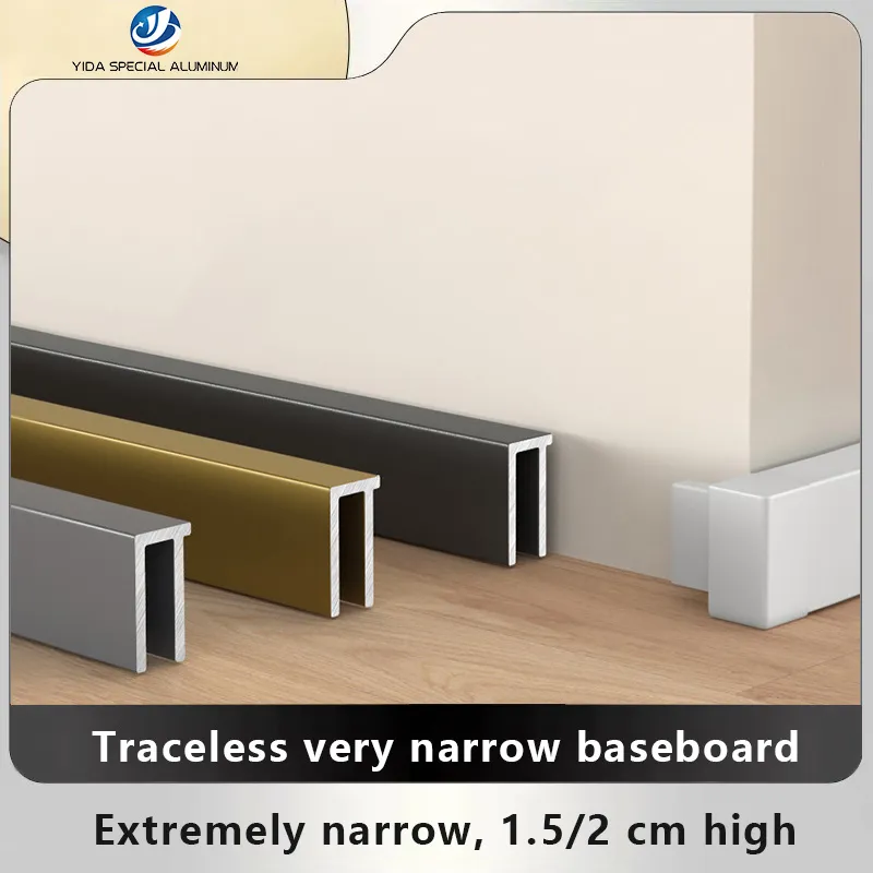 अत्यंत संकीर्ण गैर-चिह्नित बेसबोर्ड